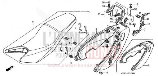 SEAT/SEAT COWL (CB600F2/F22) CB600F22 de 2002